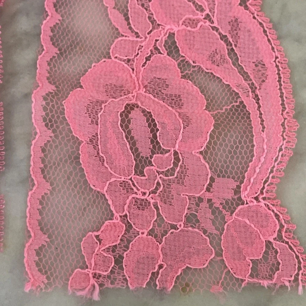 Wide Lace Lot Doll Clothes Craft Remnant Bright Colors Scalloped‎ Edge Floral